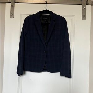 Banana Republic Dark Blue Checkered Blazer